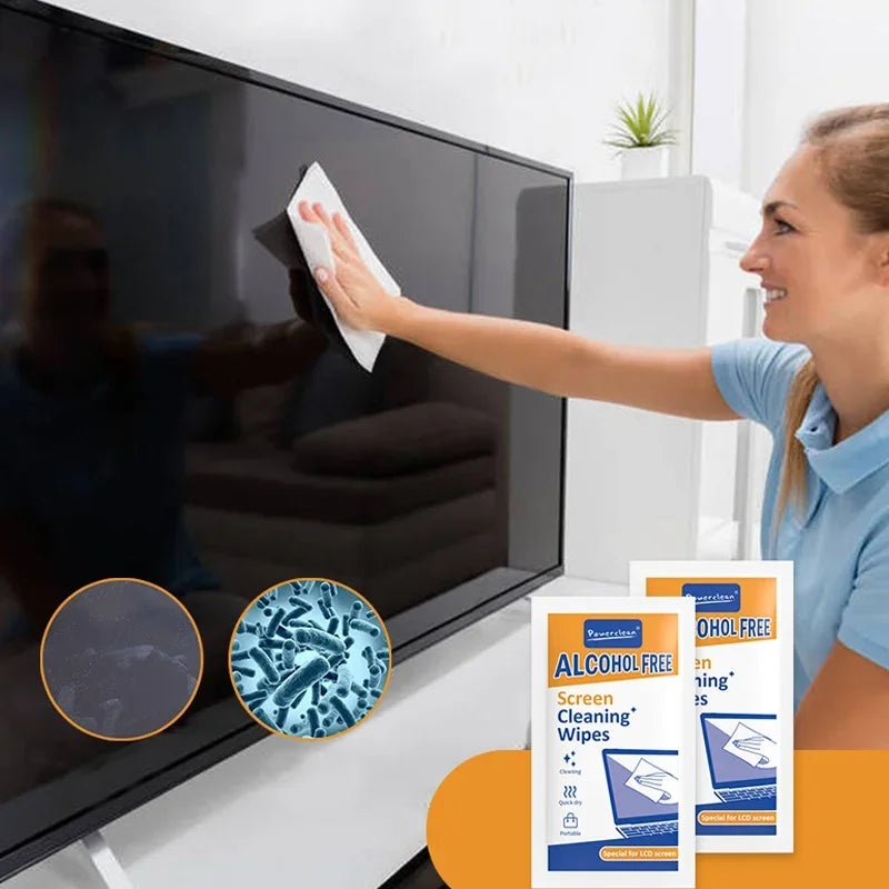 40pcs Dual-Use Screen Cleaning Kit Portable Wipes for Phones Tablets Laptop TV Monitors Cars Spotless LCD Screens and Displays