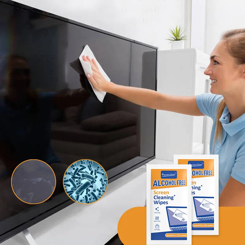40pcs Dual-Use Screen Cleaning Kit Portable Wipes for Phones Tablets Laptop TV Monitors Cars Spotless LCD Screens and Displays