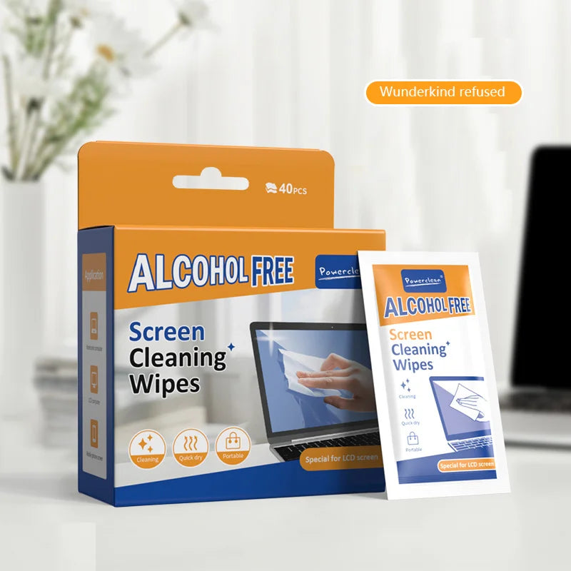 40pcs Dual-Use Screen Cleaning Kit Portable Wipes for Phones Tablets Laptop TV Monitors Cars Spotless LCD Screens and Displays